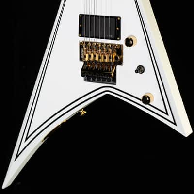 Jackson MJ Series Rhoads RR24MG Ebony Fingerboard White with Black Pinstripes (159) image 1