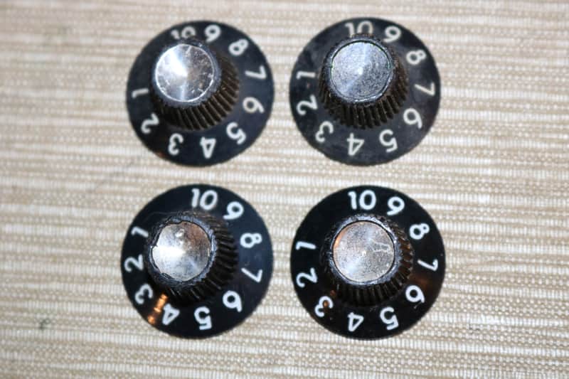 Vintage Original 1960s Fender Blackface Amp Control Knobs - Lot of 4 image 1
