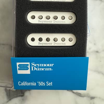 Seymour Duncan SSL-1 Vintage Staggered Strat Pickups with FREE Pure White Covers - White image 1