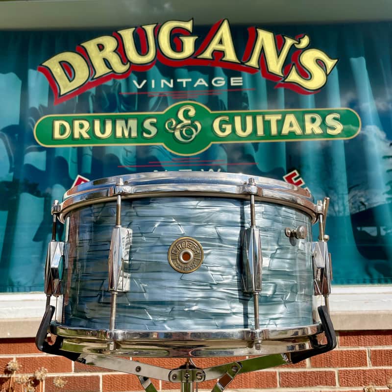 1947 Gretsch 1940s Gretsch Broadkaster 6.5×14 Snare Drum No. X…