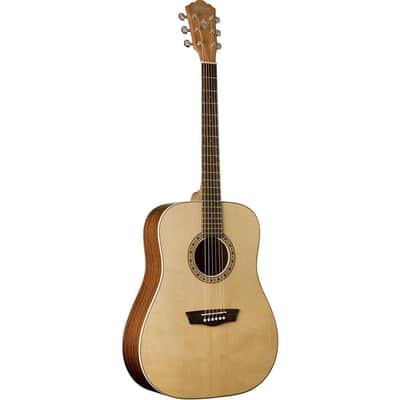 Washburn Harvest Series D7S Dreadnought Acoustic Guitar, Natural Bild 1