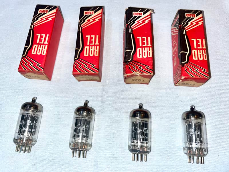 Matched Quad Rad-Tel 7025 / 12AX7 Tubes NEW NIB 1961 image 1