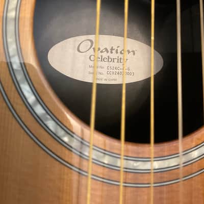 Ovation Celebrity Traditional CS24C-4 Classic Nylon A/E Guitar Natural w/Bag image 5
