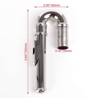 Silver Joint Diameter 0.79Inch Nickel-Plated Flute Curved Head Joint Musical Accessories image 6