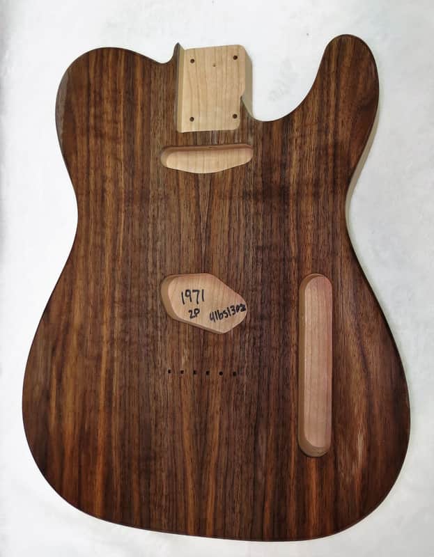 Cherry Wood \ Black Walnut Top Telecaster Tele Body 4lb 13oz 1971 image 1