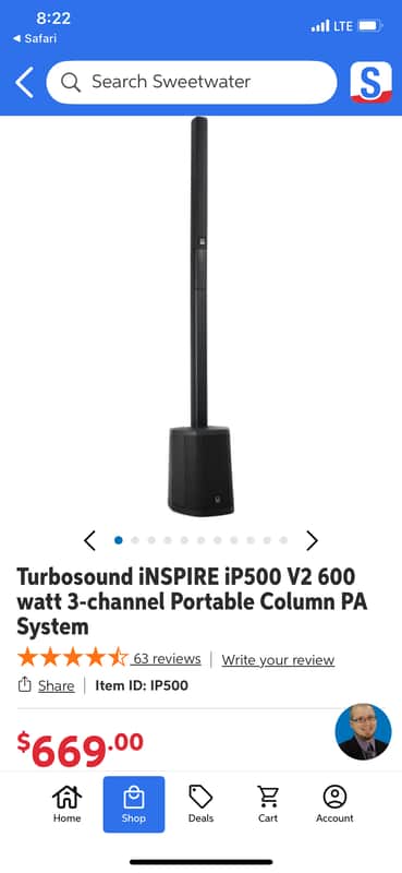 Turbosound  Inspire IP500 2024ish - Black image 1