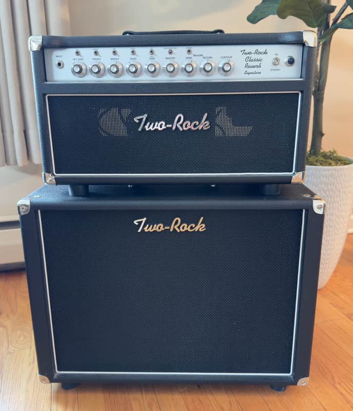 Two Rock Classic Reverb Signature 50 Watt Head with 1x12 Speaker Cabinet 2017 - Black Tolex image 1