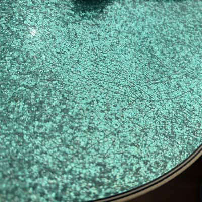Masterbuilt Gretsch USA Custom Shop GONZALO MADRIGAL  G6129 CS 1957 Jet Turquoise Sparkle Heavy Relic image 14