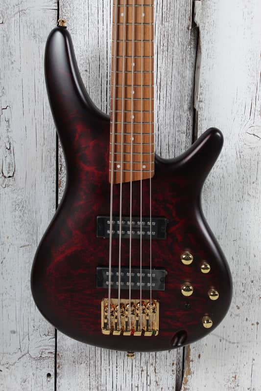 Ibanez SR305EDX 5 String Electric Bass Guitar Wine Red Frozen Matte Finish image 1