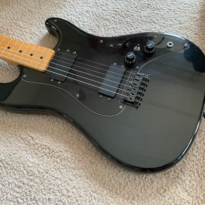 F-Style Bullet H-2 Fender Copy 1980s Metallic Black with Black Hardware image 9