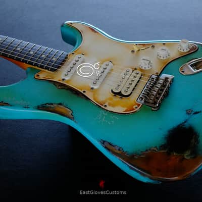 Fender Stratocaster HSS Seafoam Green Heavy Aged Relic image 5