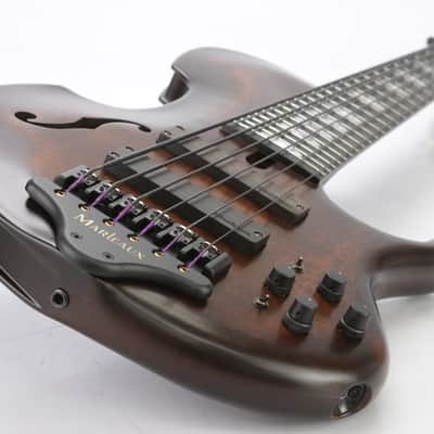 Marleaux Contra Semi-Hollowbody 6-String Electric Bass Guitar w/ Calton Case #44689 image 10
