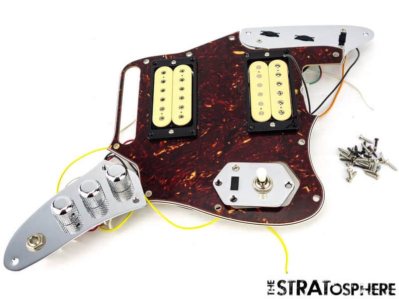 Fender Kurt Cobain Jaguar LOADED PICKGUARD Pickups Switches Prewired Tortoise image 1
