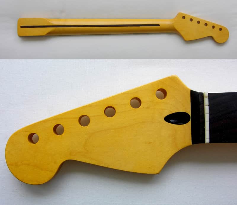 LEFTY Stratocaster- 1 11/16ths (43mm) Nut Width/ Guitar Neck/22 Med Jumbo w/Warmoth Bone Nut/Rosewood Fretboard/(fits Fender STRAT image 1