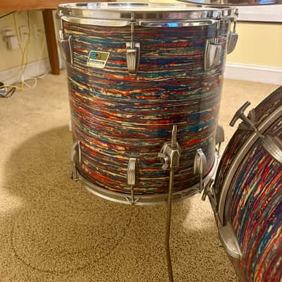 Ludwig Big Beat Drum Set 12/13/16/22 1970/71 - Psychedelic Red image 6