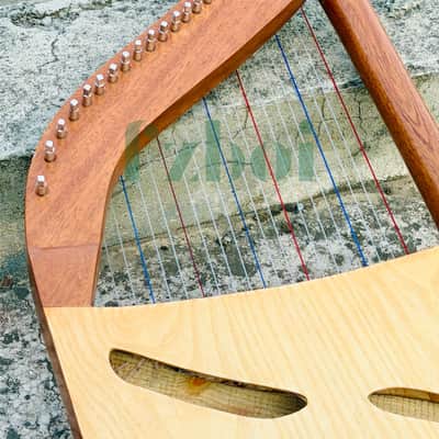 22 String Lute Harp – Portable Celtic Lyre Harp Handmade Folk Instrument - US Duty Free image 7