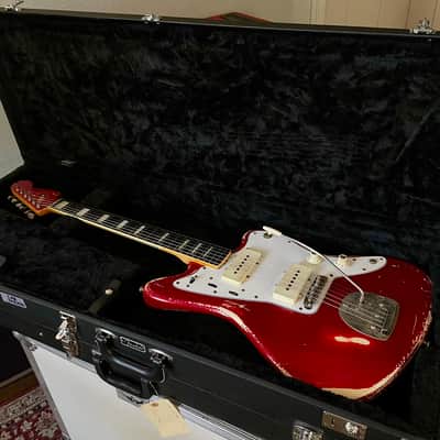 Fender MIJ JM66B Jazzmaster 1990's Candy Apple Red Nitro Relic Duncan Antiquities Spitfire Wide Bevel Pickguard image 17
