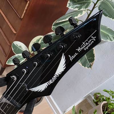 Dean Dave Mustaine Signature Flying King V VMNT Artist Owned, Signed and Tour Stage Played By Dave! USA Custom Shop Black Megadeth Terminated Graphic Artwork - Post Malone GQ Interest Pre-Gibson era image 13