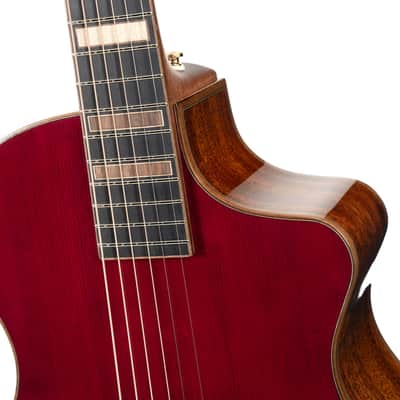 Cort MODERNBURGANDY Masterpiece Series Modern Burgundy Acoustic-Electric Guitar w/ Hard Case - Burgundy (MODERNBURGANDY-U) image 8