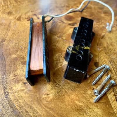 Fender Jazz Bass bridge pickup 1964 Black bottom original vintage USA image 3