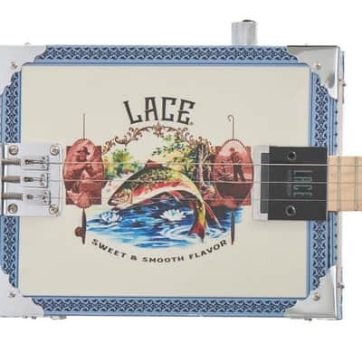 Electric Cigar Box Guitar Gone Fishing 3 String - Right Hand image 1