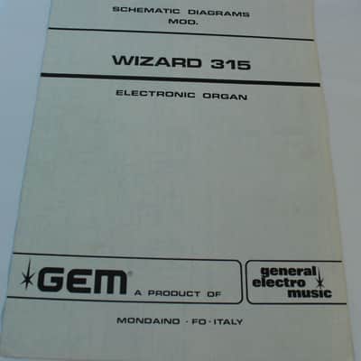 GEM Organ Schematics, models F10, H300, H400 H6000, H7000, Wizard 315, 321 1970s image 17