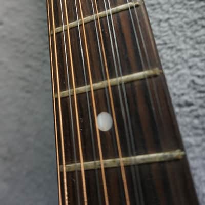 Vintage Jumbo 12-String Acoustic Guitar Japan Made w/ Hard Case image 12