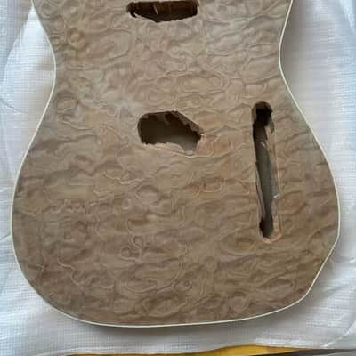 Paulownia Wood Guitar Tele Style Body with Veneer Maple Top image 1