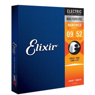 Elixir 12007 Nanoweb Coating Electric Guitar Strings 7-String Super Light (9-52) image 6