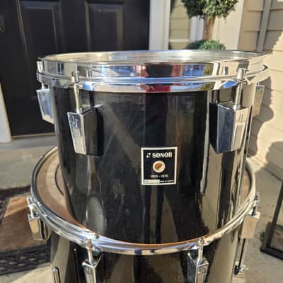 Sonor Phonic 13 inch tom drum 1975 - Black image 1