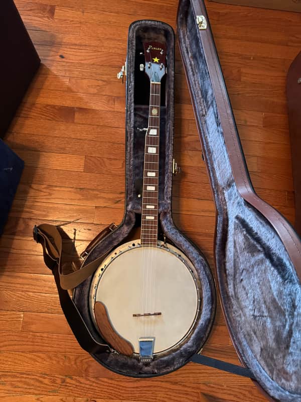 Pirles 5-String Banjo, Open Back with Epiphone Case image 1