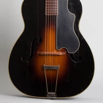 Bacon & Day Ne Plus Ultra Troubadour Arch Top Acoustic Guitar (1934), ser. #33895, period black hard shell case. image 3