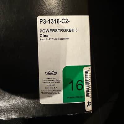 Remo Powerstroke P3 Clear Bass Drum Head 16" 2010s - Clear image 2