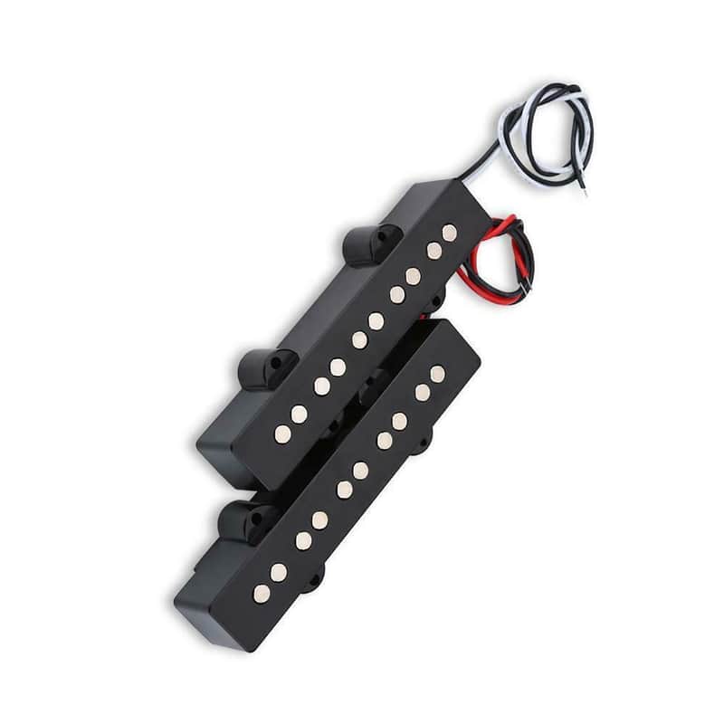Jazz Bass Style 5 String Bass Pickups Bridge and Neck Pickup Set, Black image 1