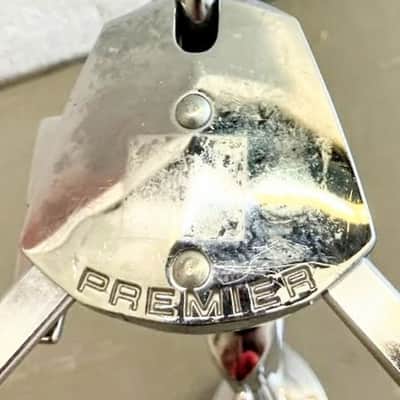 PREMIER (VGC) VINTAGE SNARE DRUM STAND 60's/70's - CHROME - FREE SHIP TO C-USA! image 3