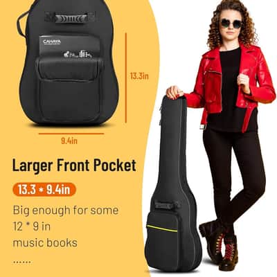 6mm Music Electric Guitar Bag Gig Padding Backpack Padded Soft Guitar Case BlK image 4