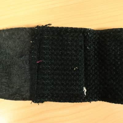 Vintage 90s Bass Guitar Nylon Guitar Strap Black w/ Leather tabs image 10