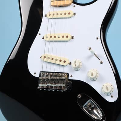 1989-1990 Fender MIJ Stratocaster Strat Japan Maple Neck Black Electric Guitar image 16