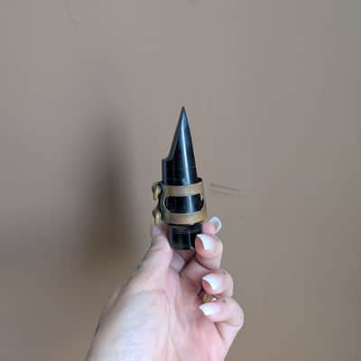 The Woodwind Co. Steel Ebonite Tenor Saxophone Mouth Piece marked "Meliphone Special" with the model B5 1940 image 7