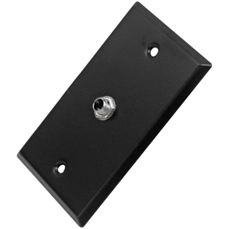 Black Stainless Steel Wall Plate - One 1/4" TRS Stereo Jack image 1