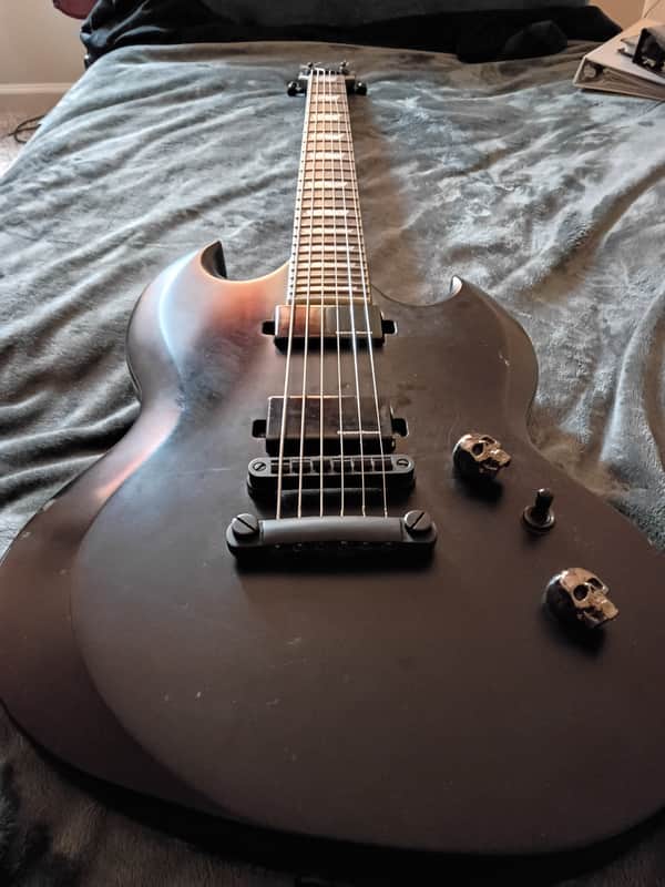ESP LTD Viper - 400 Baritone Unsure - Matte Black image 1