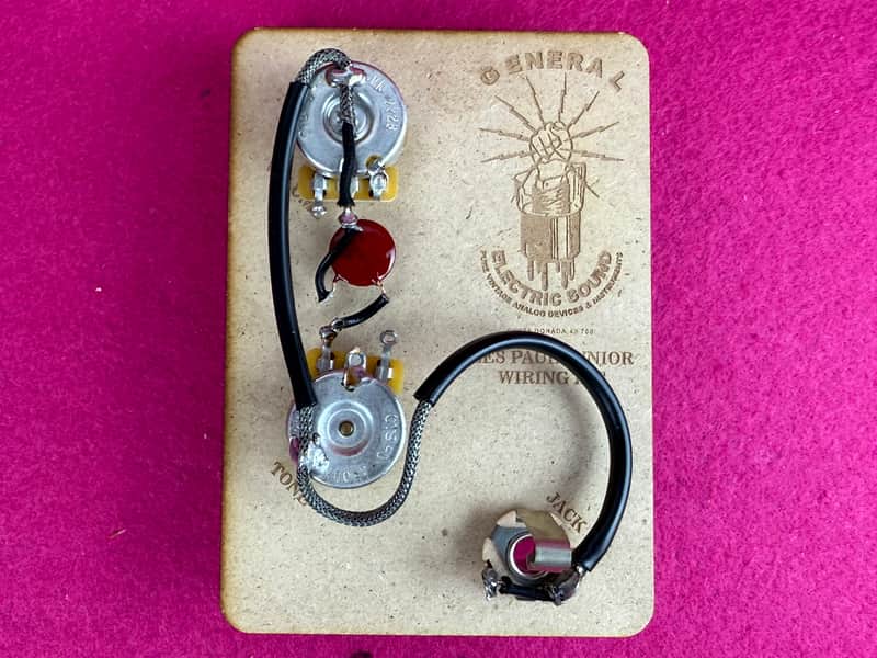 GVT ® Custom Prewired Harness Kit for Gibson® Les Paul® Junior – 0.022µF Ceramic Disc Capacitor image 1