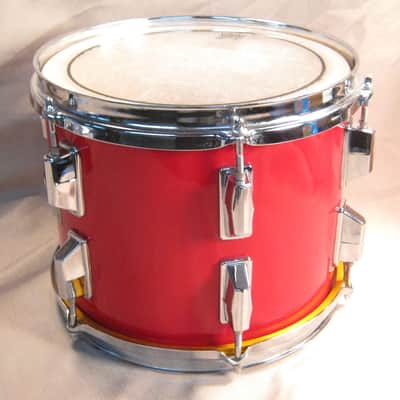 Pearl Export 10 Inch Across by 8 Inch Deep Tom Drum Red 80's 90's Lot 71-02 image 3