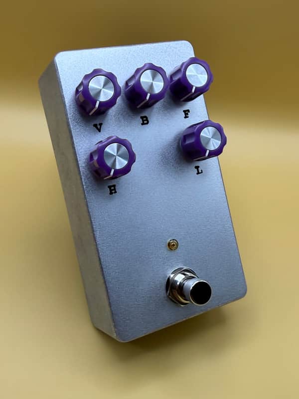 RCO Pedals Marsh Fuzz (BOG build) 2026 - Raw aluminum with violet knobs image 1