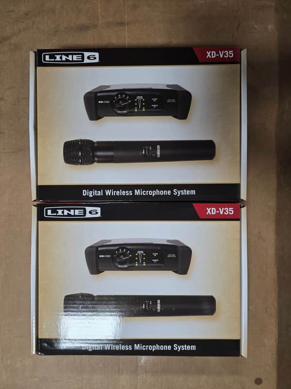 **2 PACK** Line 6 XD-V35 Digital Wireless Handheld Microphone System 2010s - Black image 1