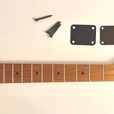 (with Kluson tuners) USA Warmoth Telecaster neck in Roasted Maple image 1