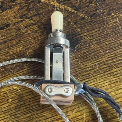 Switchcraft Toggle Switch w/ Gibson Les Paul Wiring (2020s - Nickel w/ Cream Tip) image 3