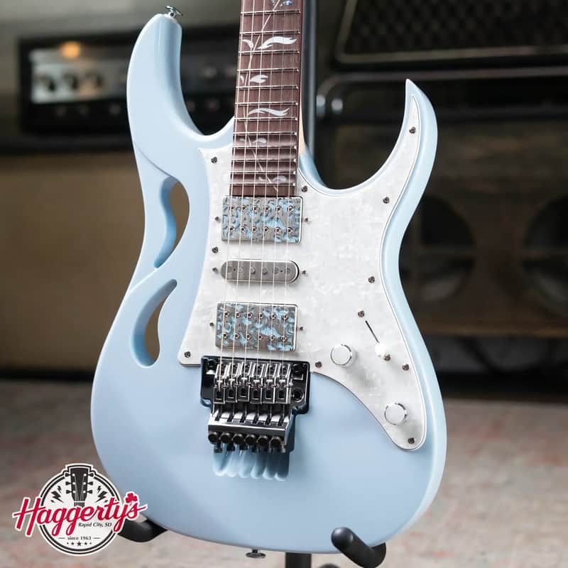 Ibanez PIA3761C Steve Vai Signature Electric Guitar - Blue Powder with Hardshell Case image 1