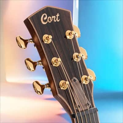 Cort Masterpiece Series Modern Black Acoustic-Electric Guitar - Stunning Trans Black Gloss Finish w/ Case image 9