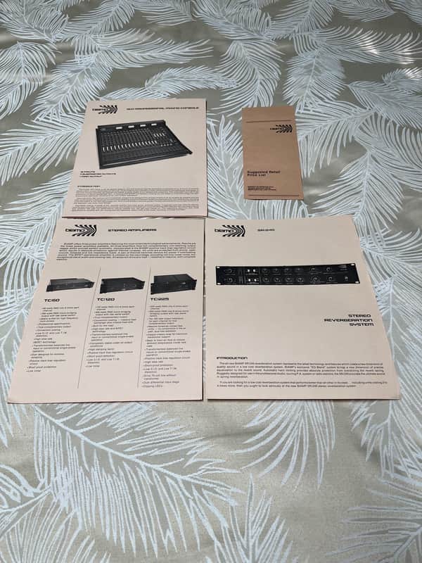 RARE! Vintage 1970's Biamp Original Sound Equipment Product Sheets & Price List image 1